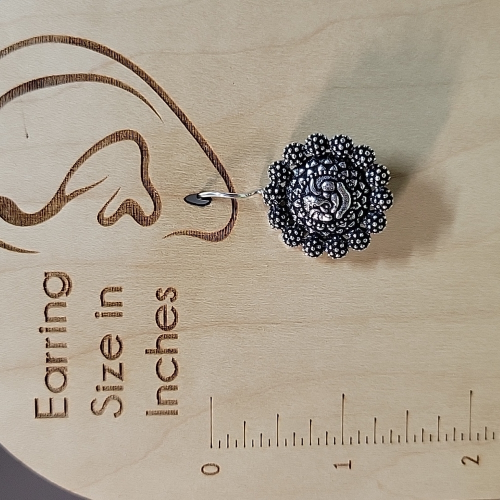 Ganesha Prosperity Wire Drop Earrings - Picture 3 of 7